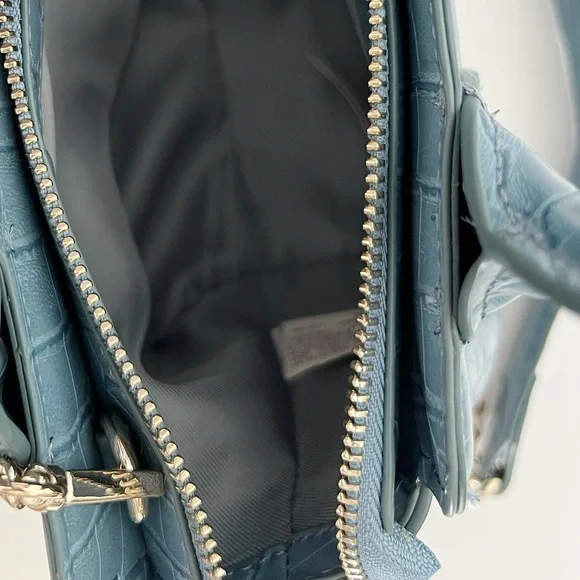 🆕 ZARA Mini Birmingham-Inspired Crossbody Bag in Light Blue - Picture 5 of 5